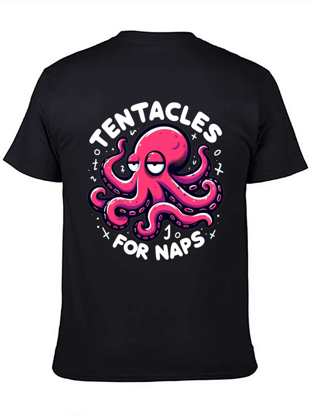 Tentacles for Naps Black Graphic T-Shirt