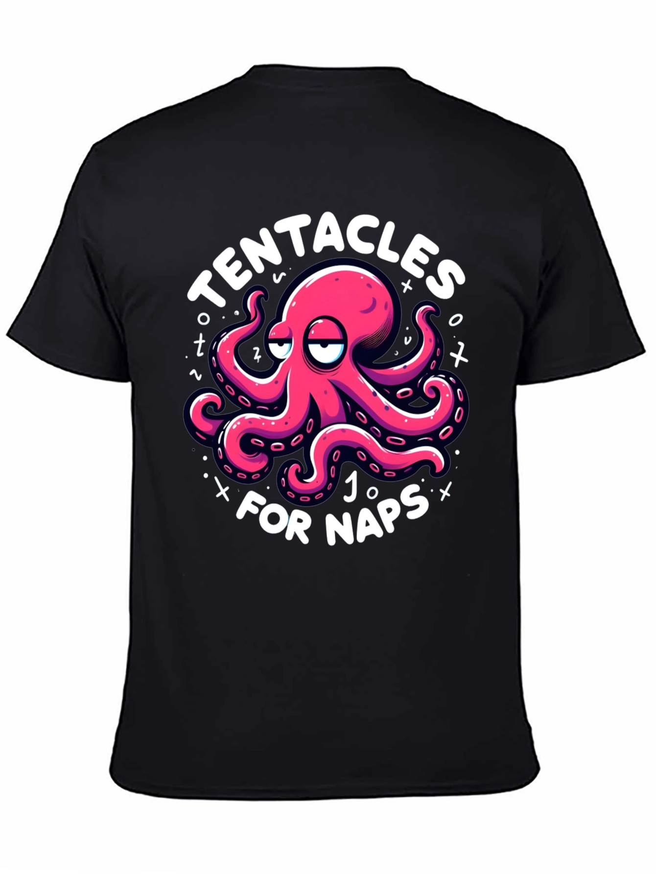 Tentacles for Naps Black Graphic T-Shirt
