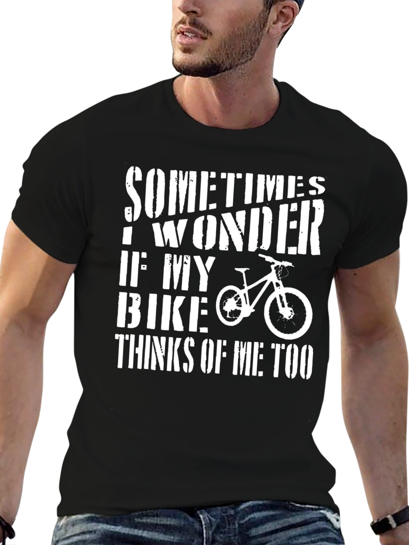 Funny Bike Lover T-Shirt - Do Bikes Think of Me?