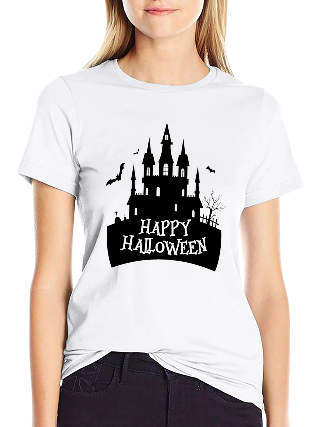 Happy Halloween Castle Graphic Tee
