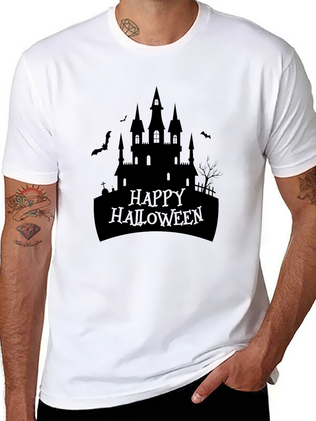 Happy Halloween Castle Graphic Tee