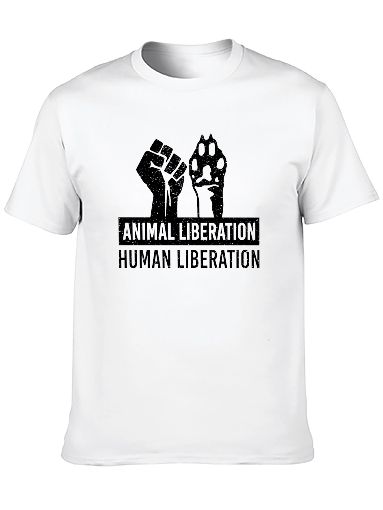 Animal Liberation Human Liberation Black T-Shirt
