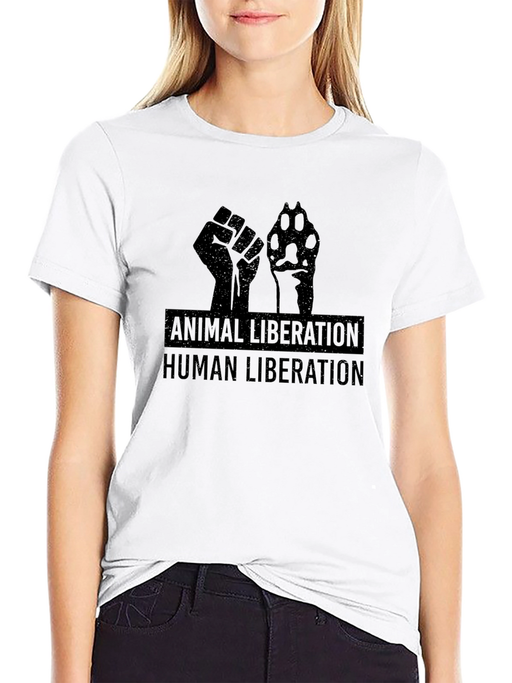 Animal Liberation Human Liberation Black T-Shirt
