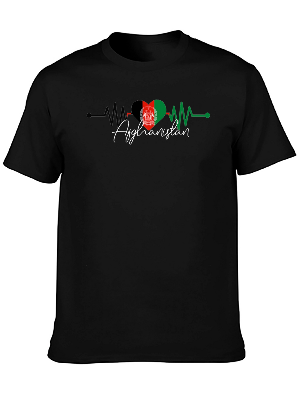 Afghanistan Flag Heartbeat T-Shirt