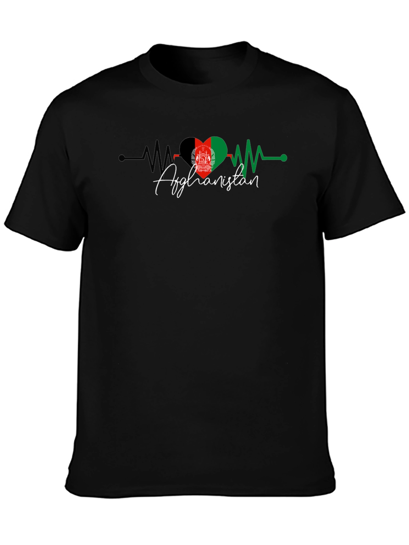 Afghanistan Flag Heartbeat T-Shirt