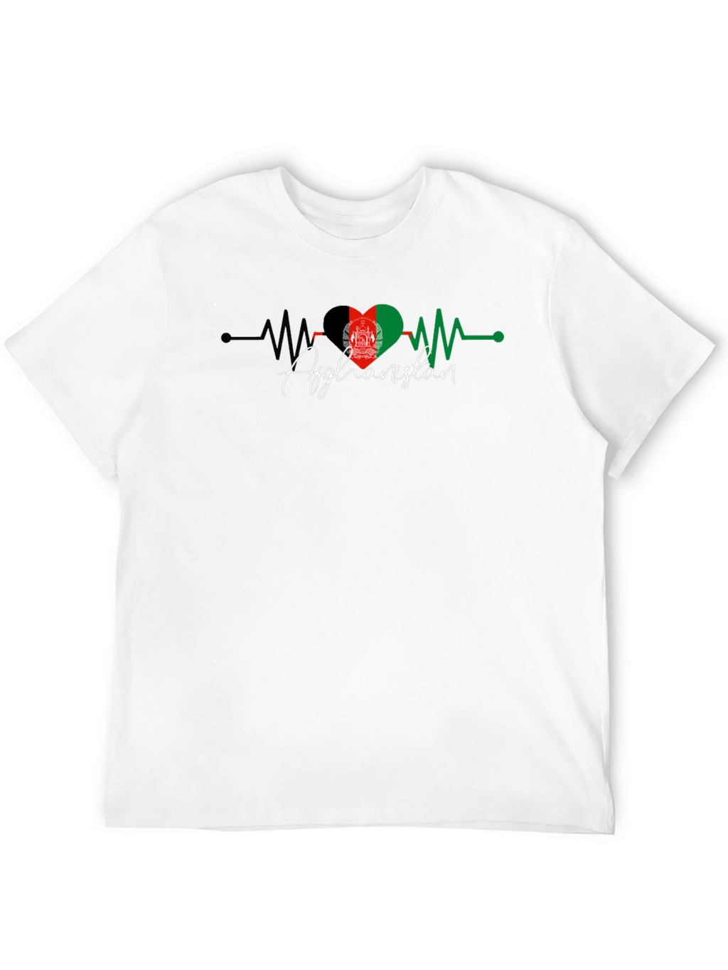 Afghanistan Flag Heartbeat T-Shirt