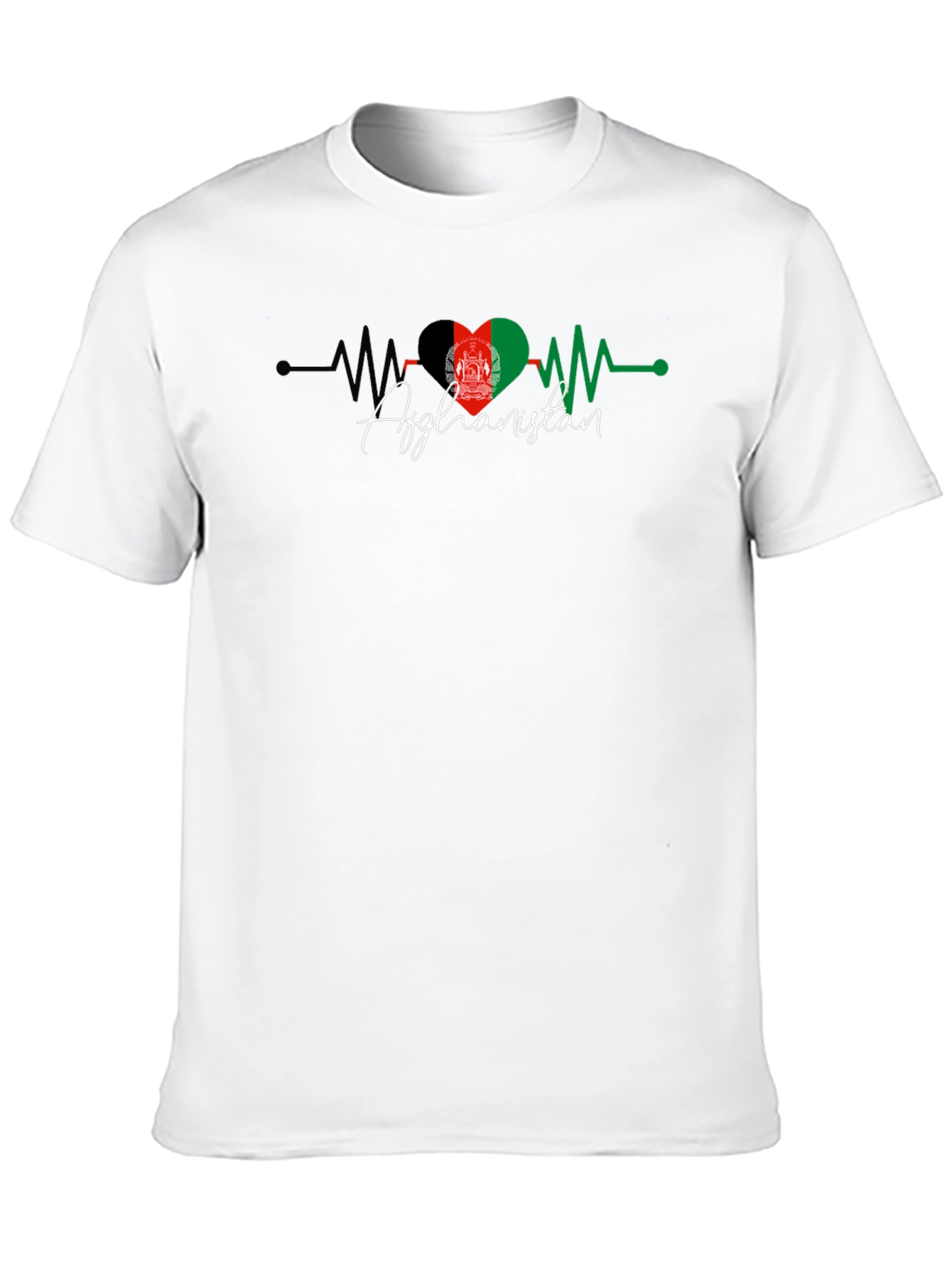 Afghanistan Flag Heartbeat T-Shirt