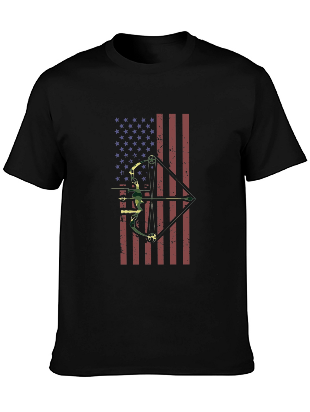 American Flag Bow Hunting T-Shirt