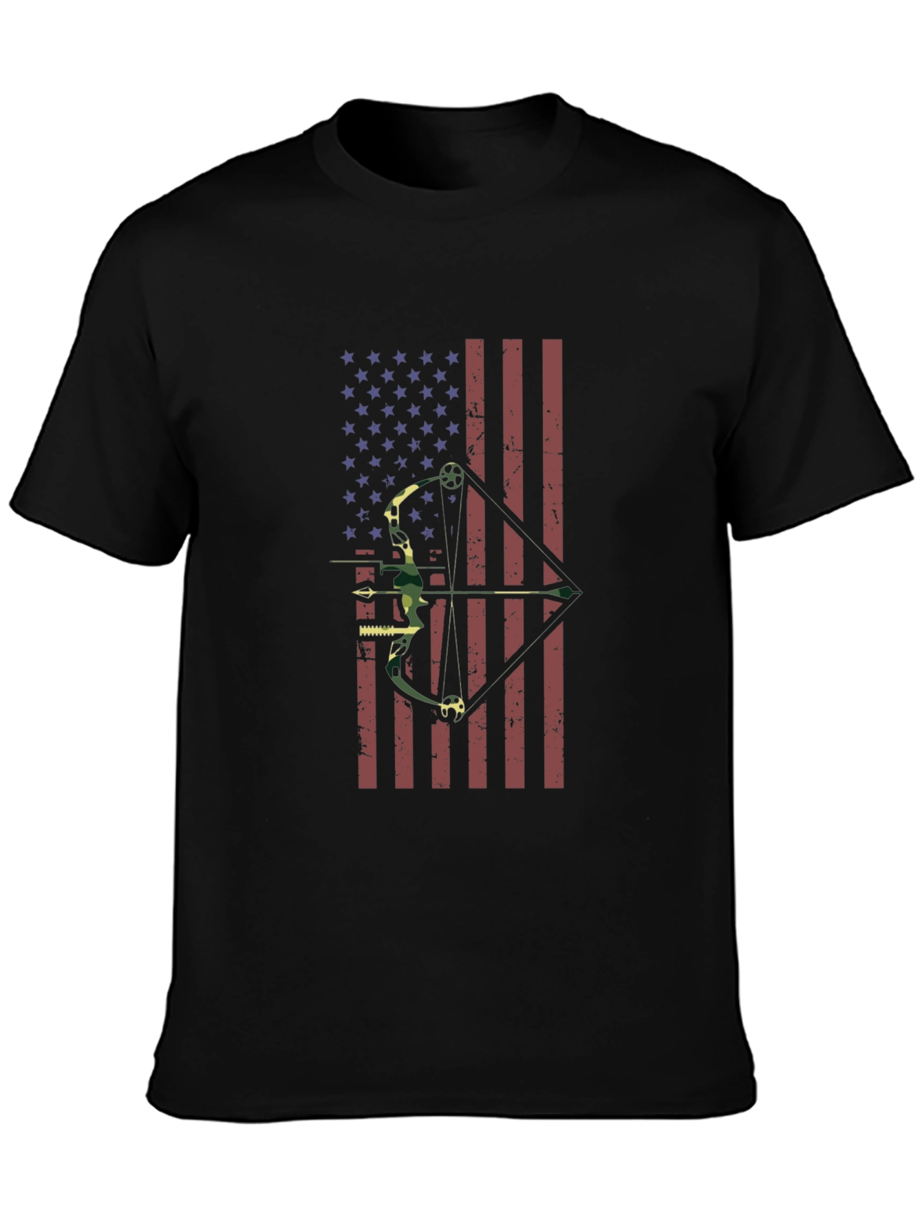 American Flag Bow Hunting T-Shirt