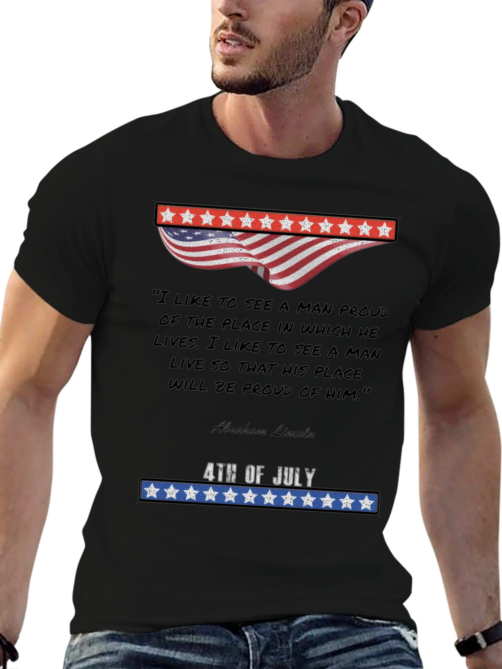 Patriotic 4th of July Abraham Lincoln Quote T-Shirt
