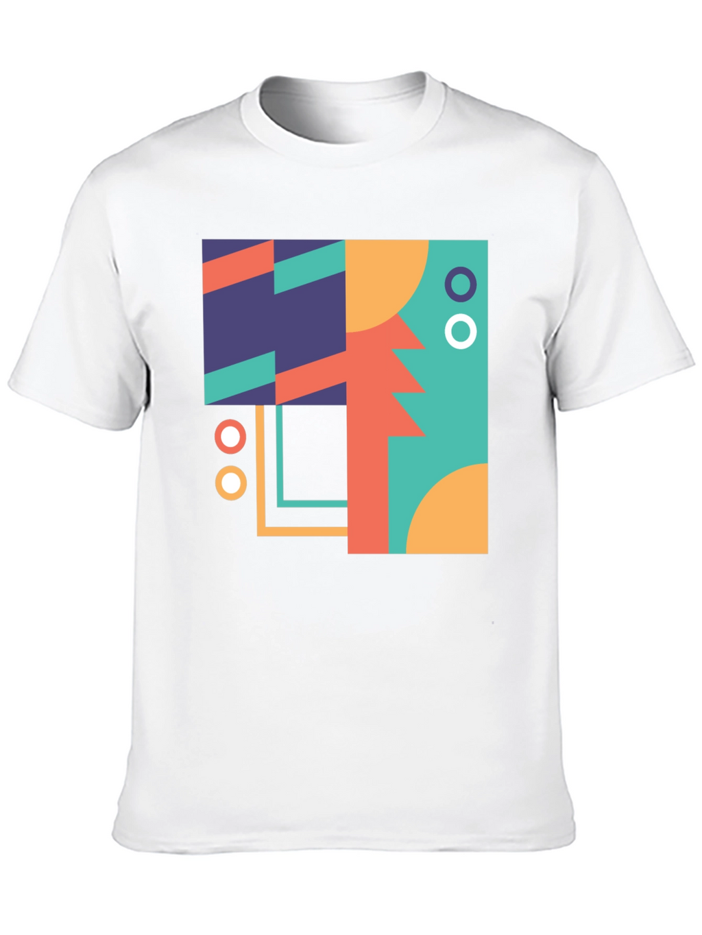 Geometric Art Print Black T-Shirt