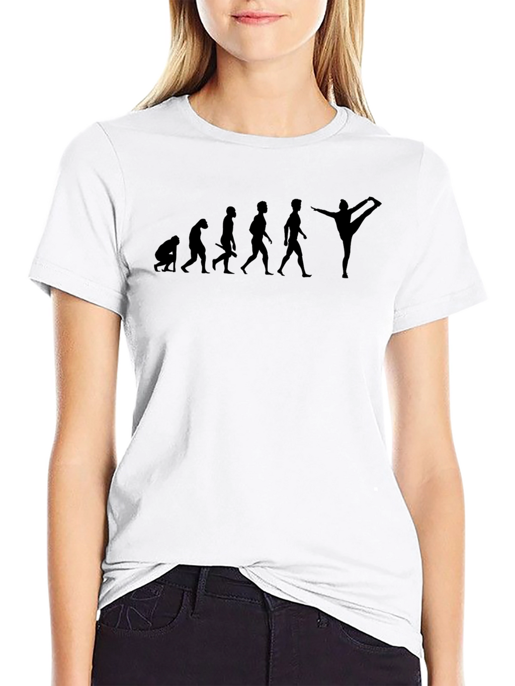 Yoga Evolution Black Graphic T-Shirt