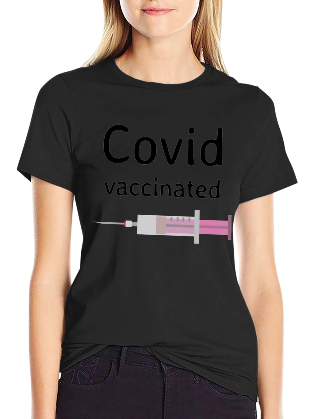 Covid Vaccinated Graphic Tee - Modern Fit