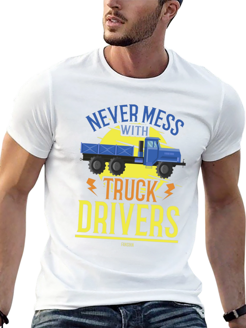 Never Mess With Truck Drivers Black Tee