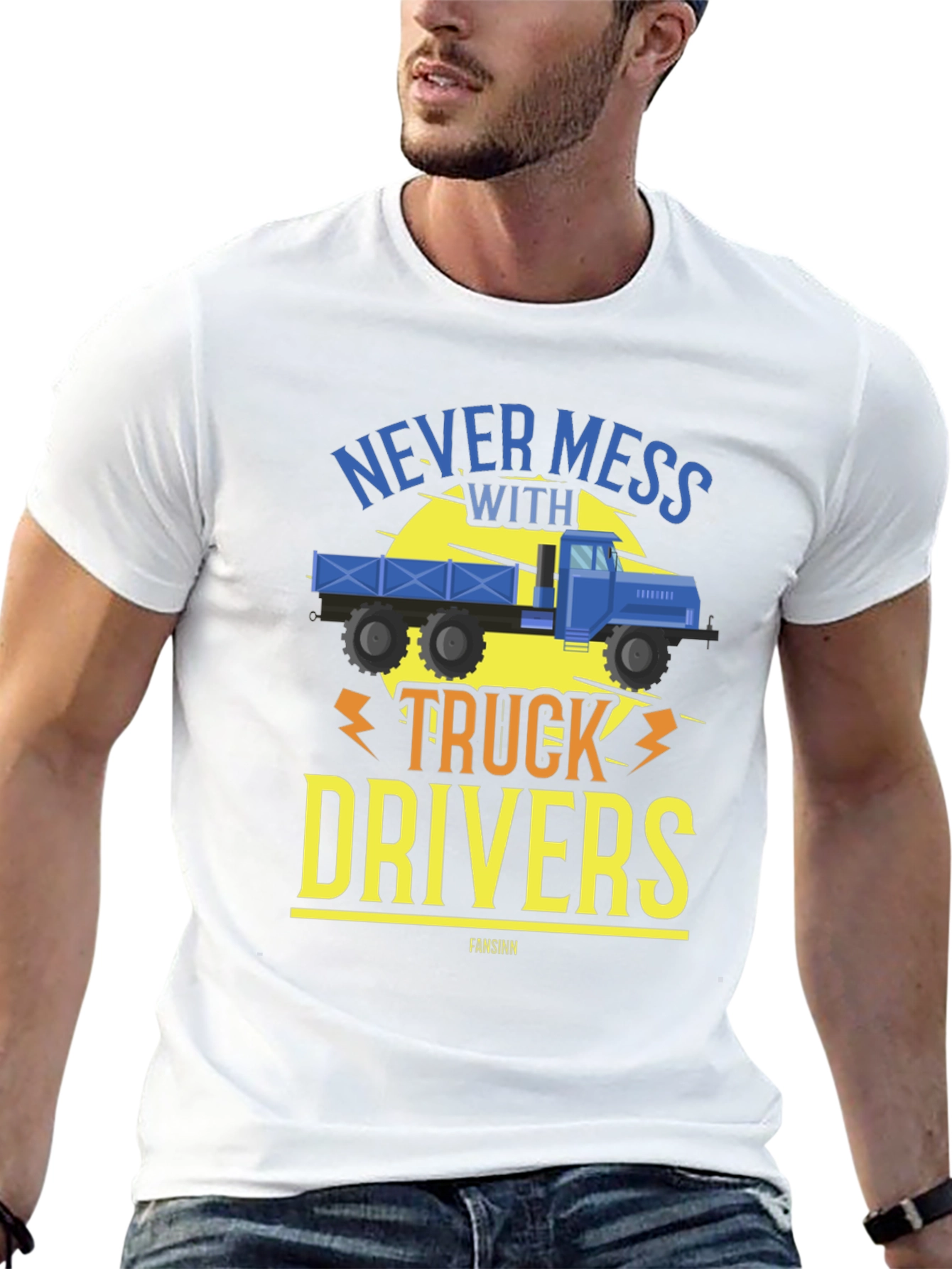 Never Mess With Truck Drivers Black Tee