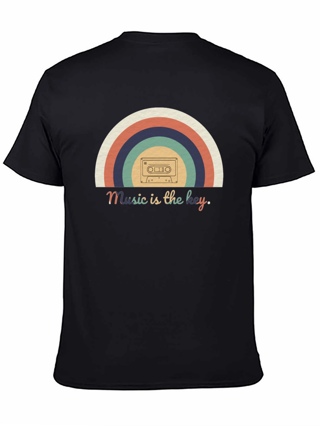 Retro Cassette Rainbow Music T-Shirt