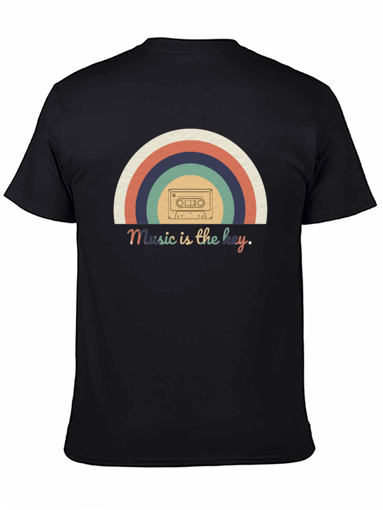 Retro Cassette Rainbow Music T-Shirt