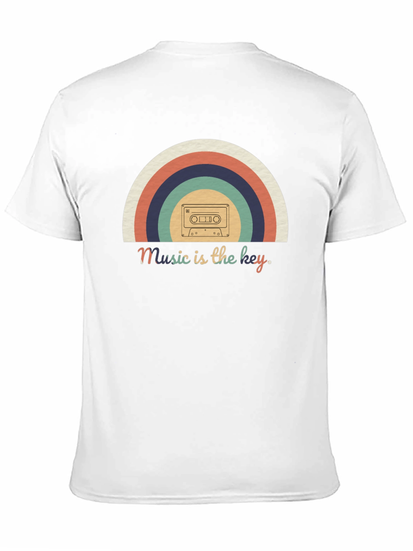 Retro Cassette Rainbow Music T-Shirt
