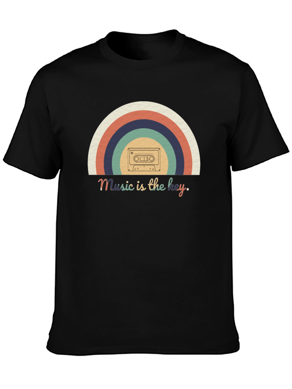 Retro Cassette Rainbow Music T-Shirt