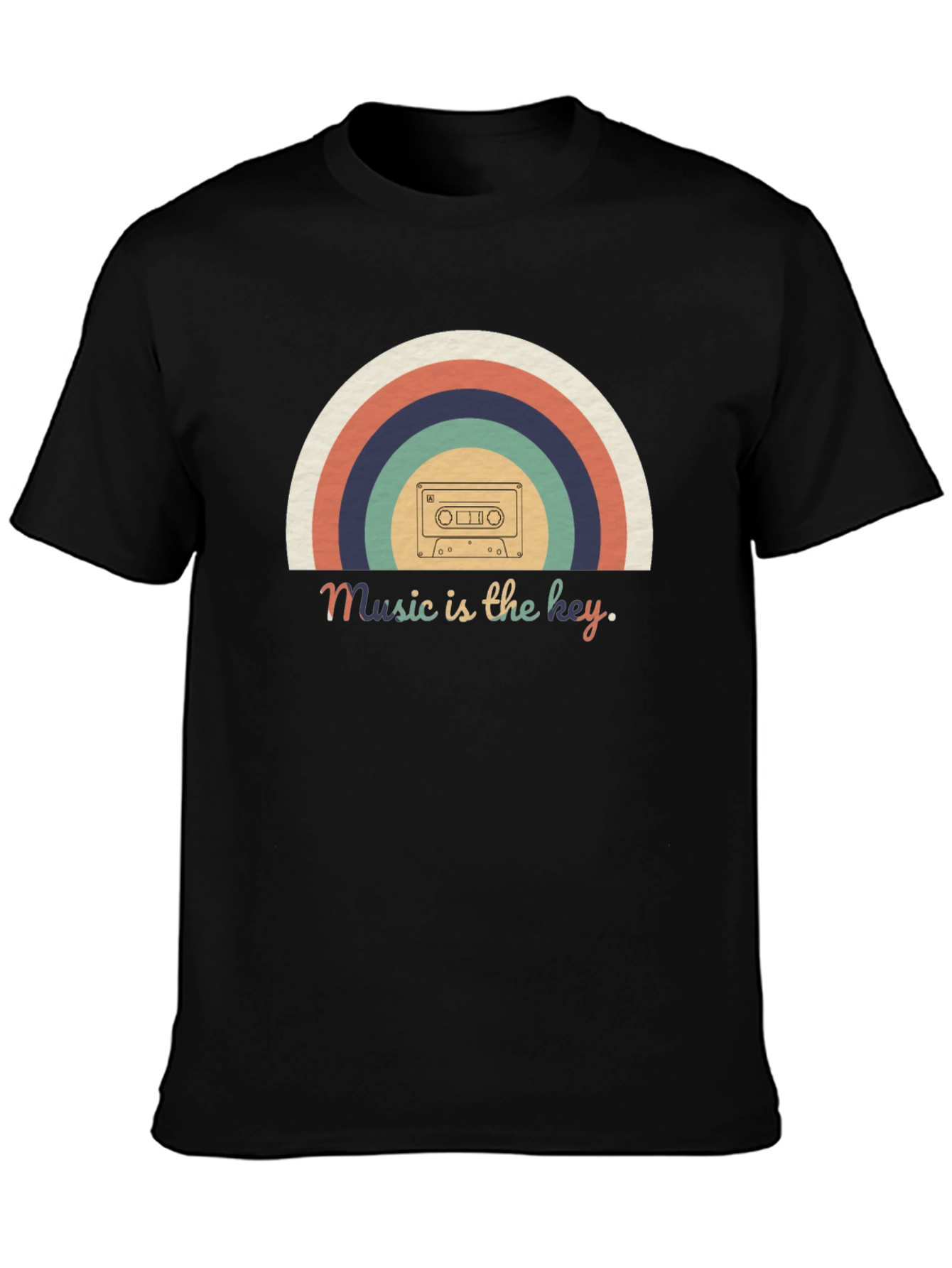 Retro Cassette Rainbow Music T-Shirt