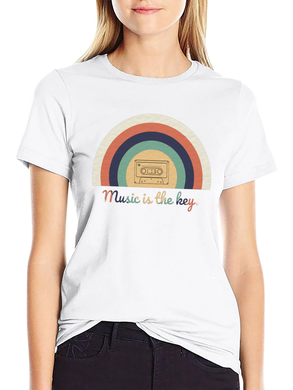 Retro Cassette Rainbow Music T-Shirt