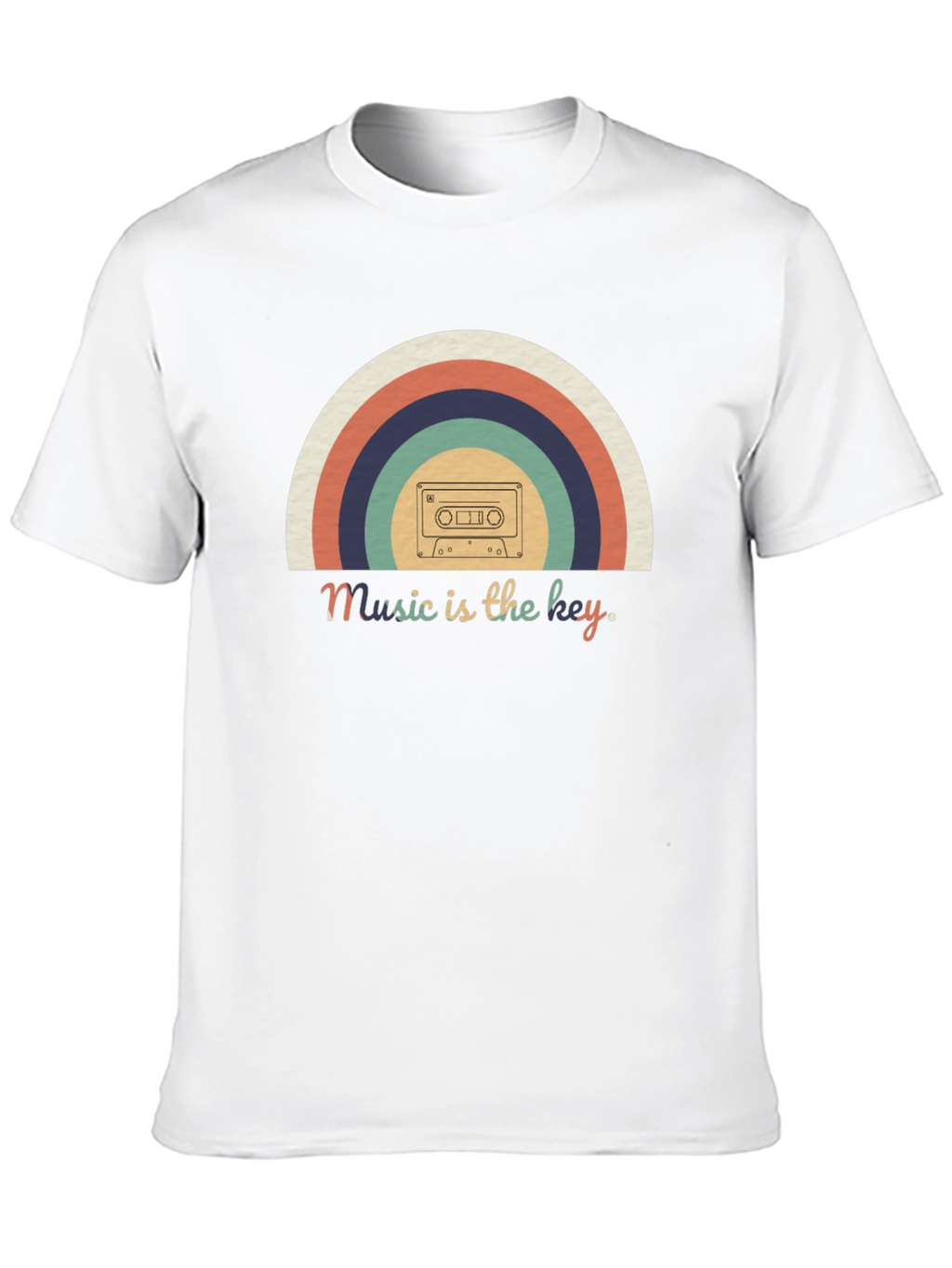 Retro Cassette Rainbow Music T-Shirt