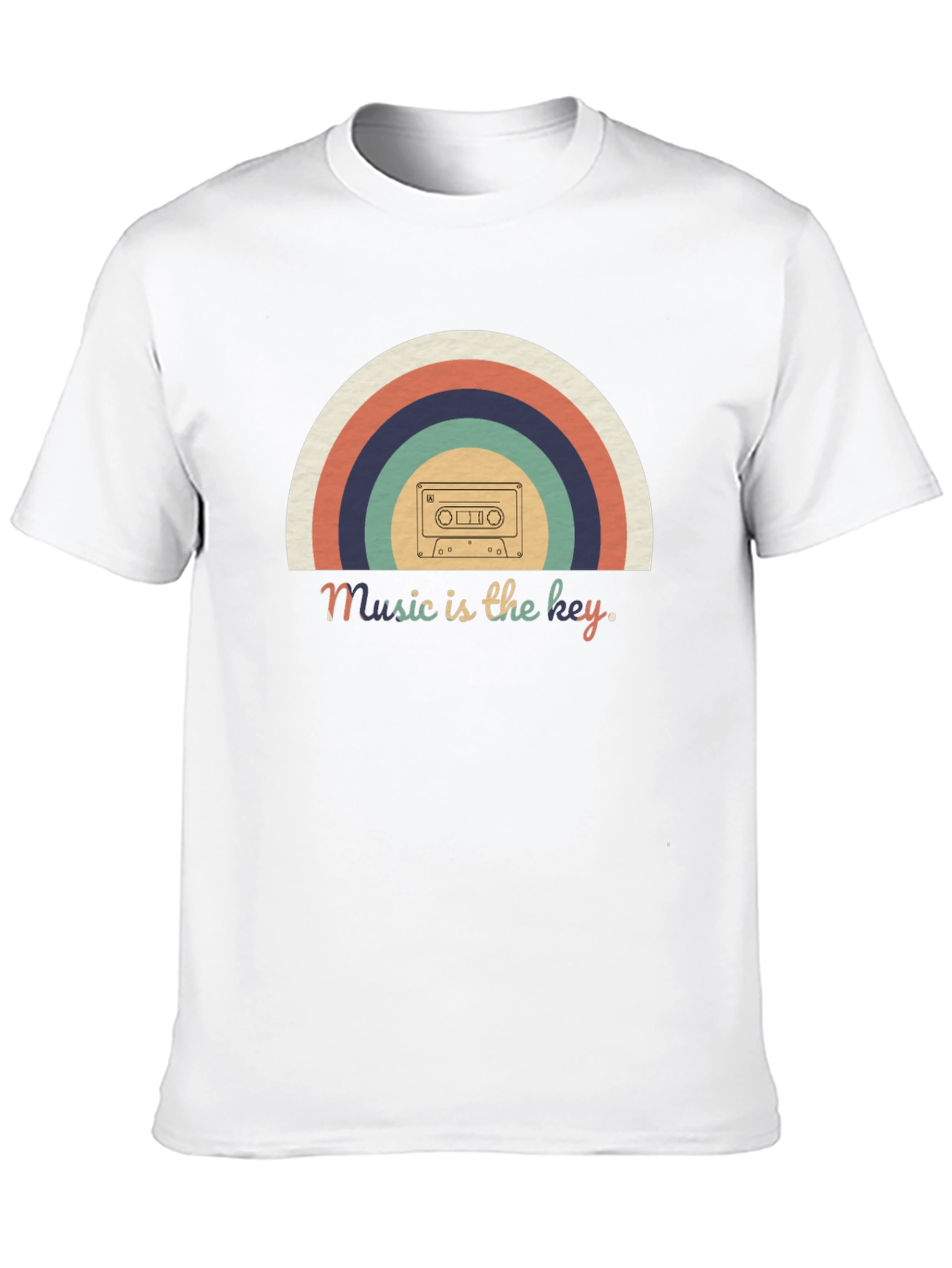 Retro Cassette Rainbow Music T-Shirt