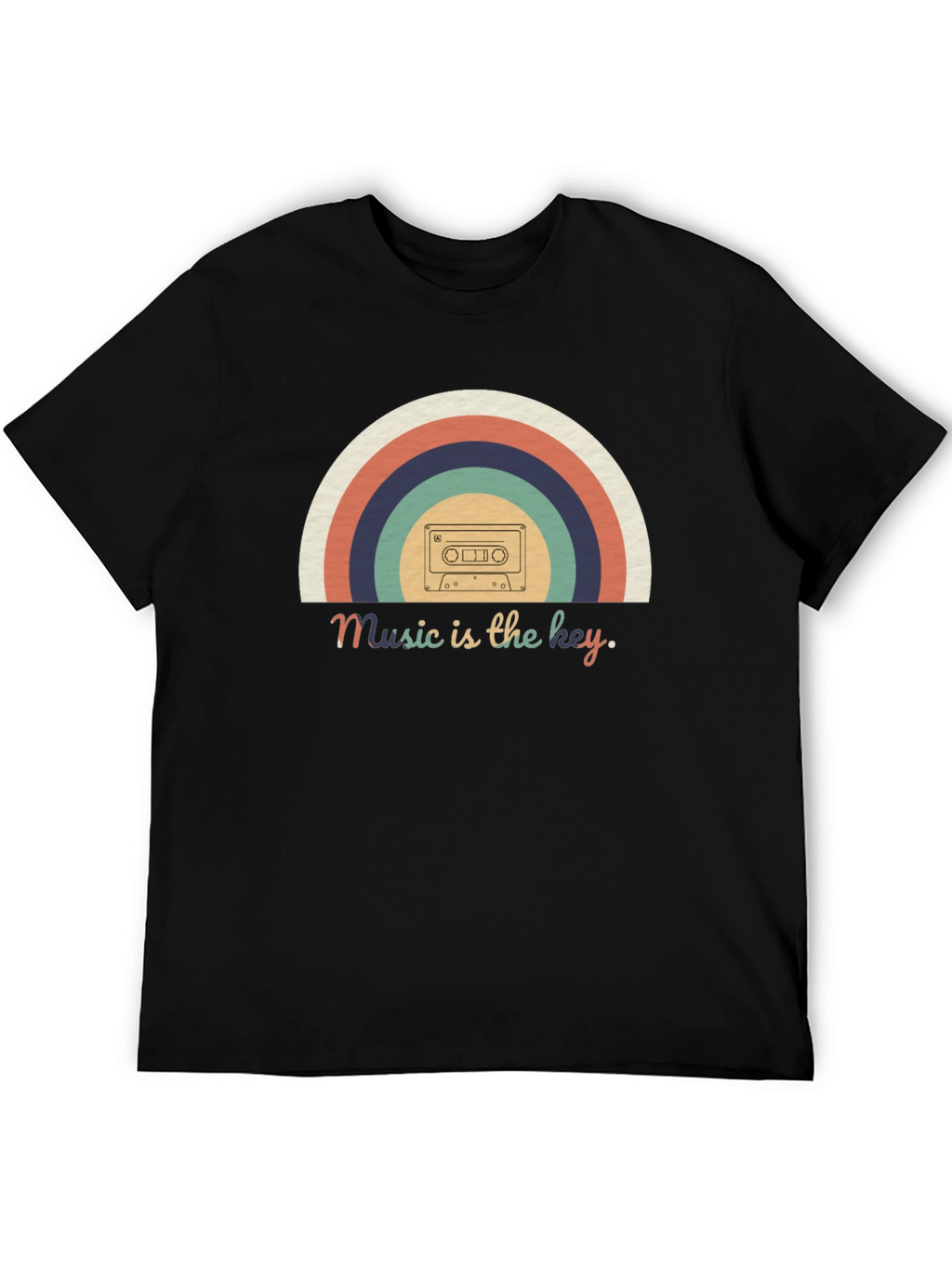 Retro Cassette Rainbow Music T-Shirt