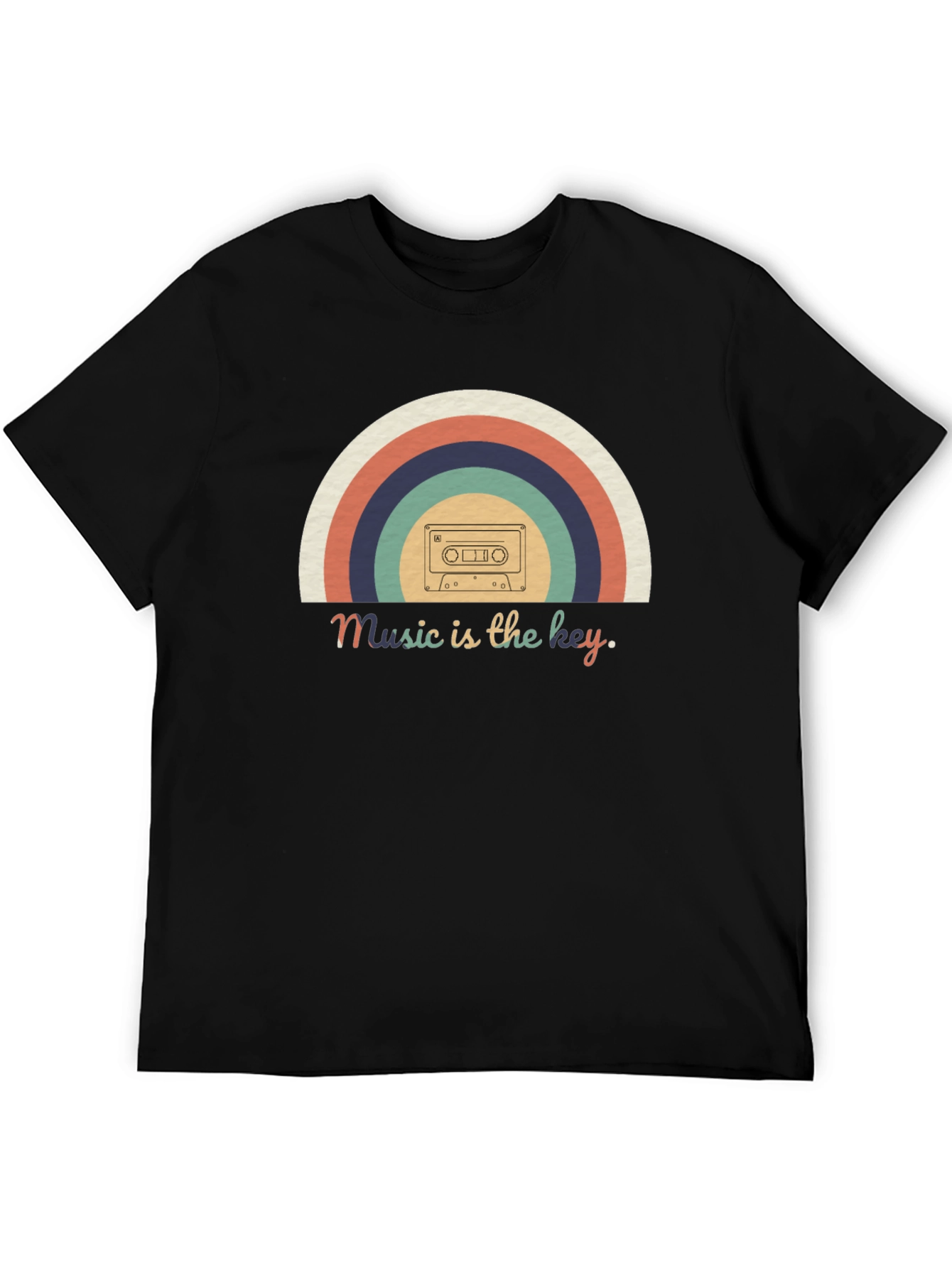 Retro Cassette Rainbow Music T-Shirt