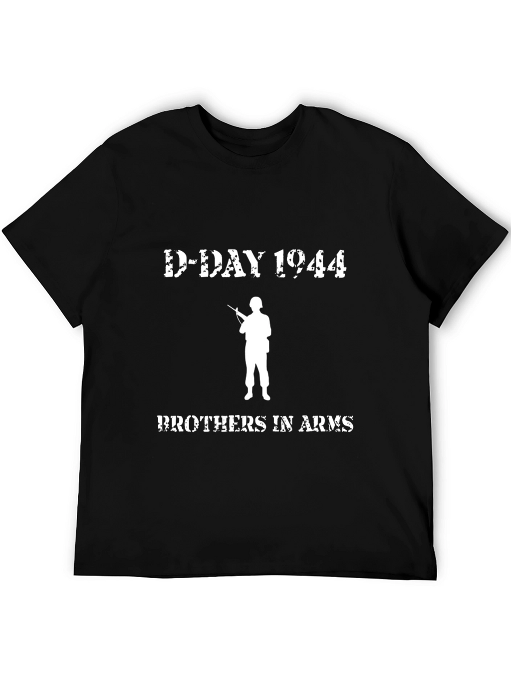 D-Day 1944 Brothers in Arms Black T-Shirt