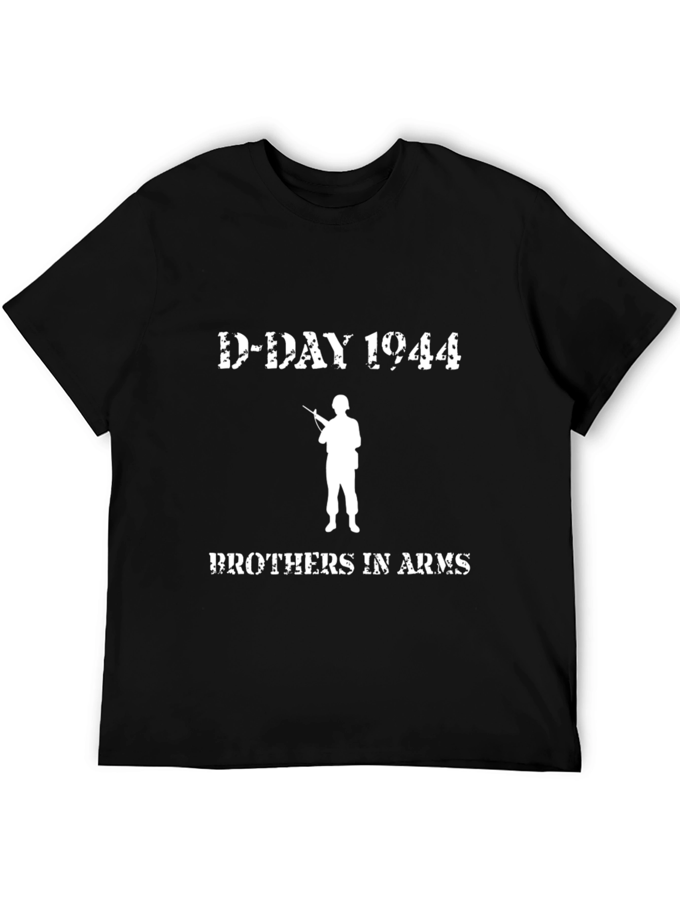 D-Day 1944 Brothers in Arms Black T-Shirt