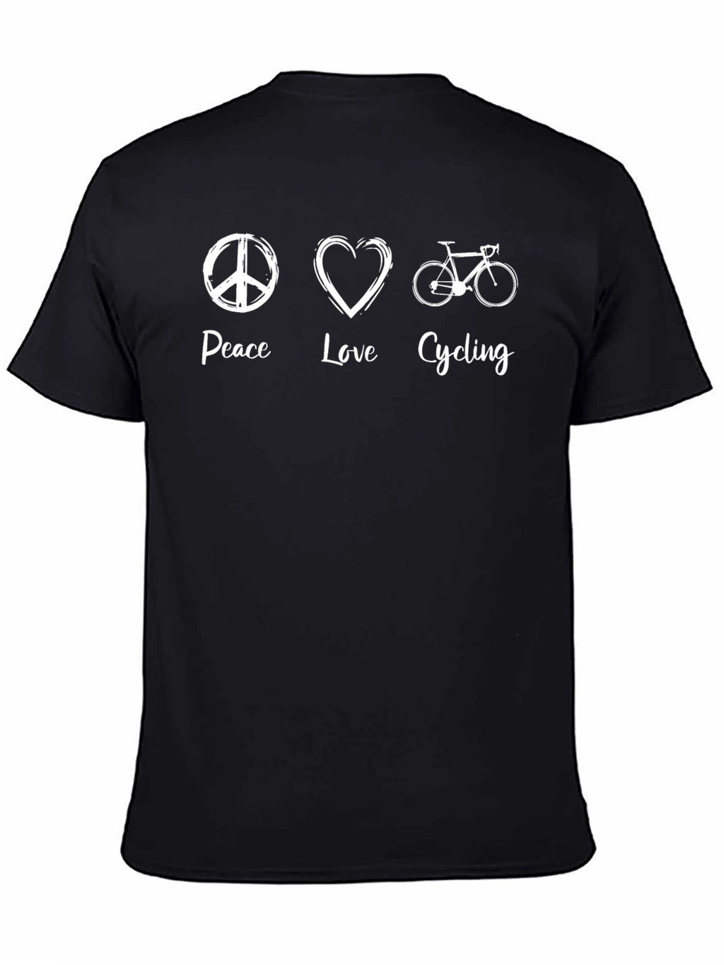 Peace Love Cycling Black T-Shirt