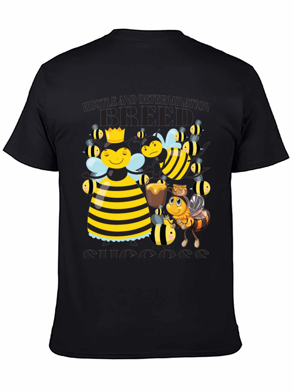 Bee Hustle Graphic Tee - Black