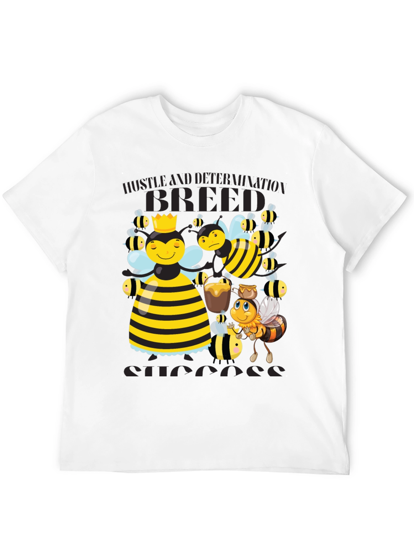 Bee Hustle Graphic Tee - Black