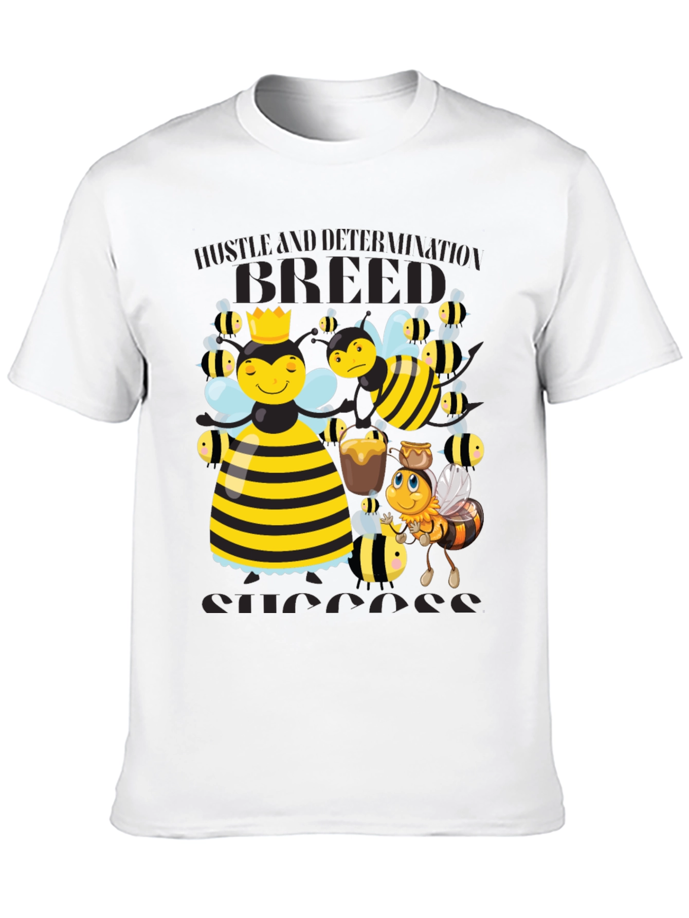 Bee Hustle Graphic Tee - Black