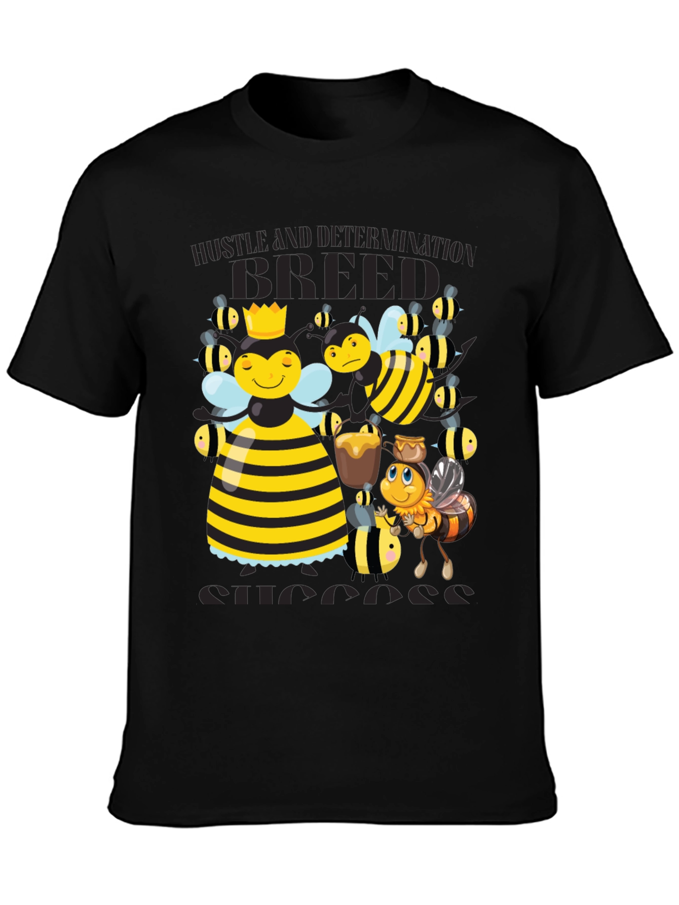 Bee Hustle Graphic Tee - Black