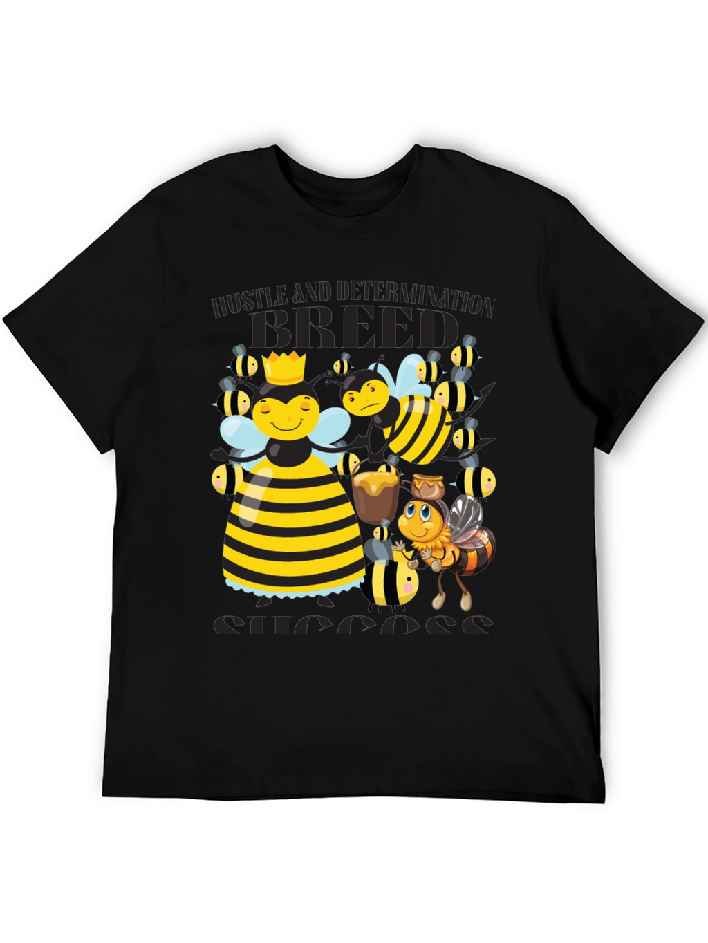 Bee Hustle Graphic Tee - Black