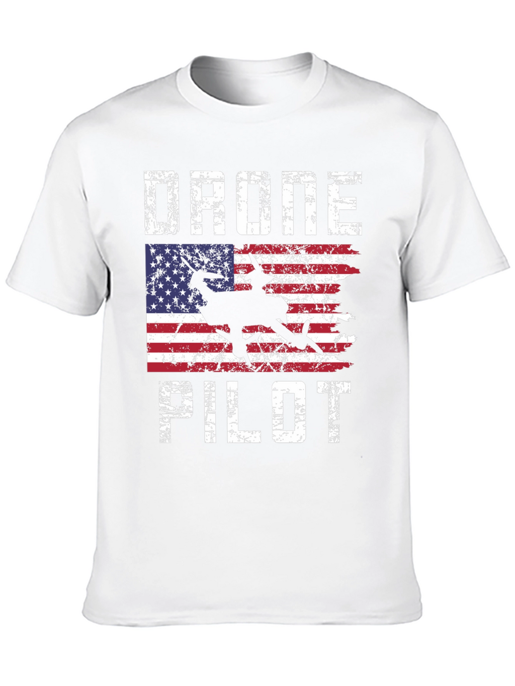 Drone Pilot American Flag Graphic T-Shirt