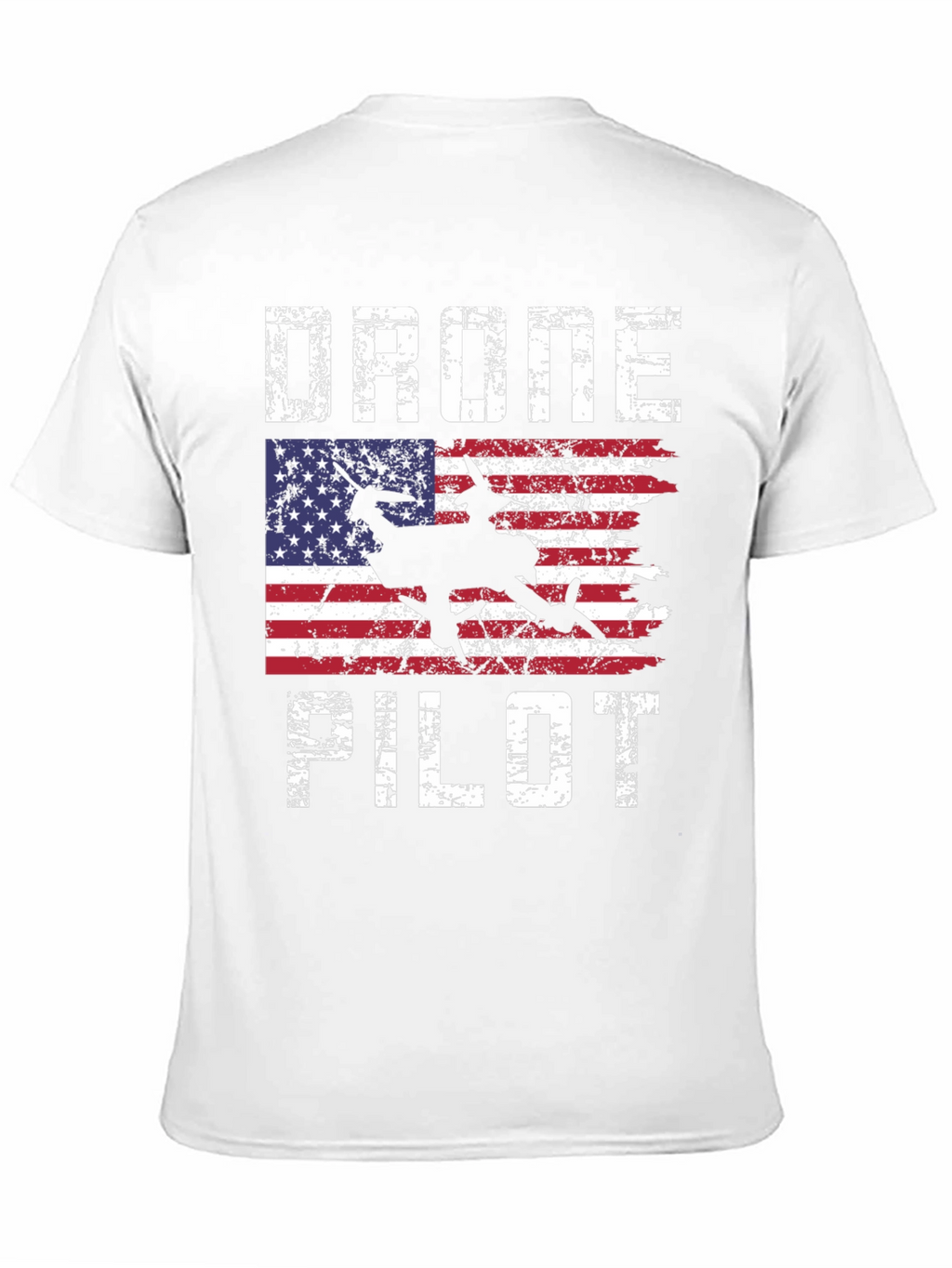 Drone Pilot American Flag Graphic T-Shirt