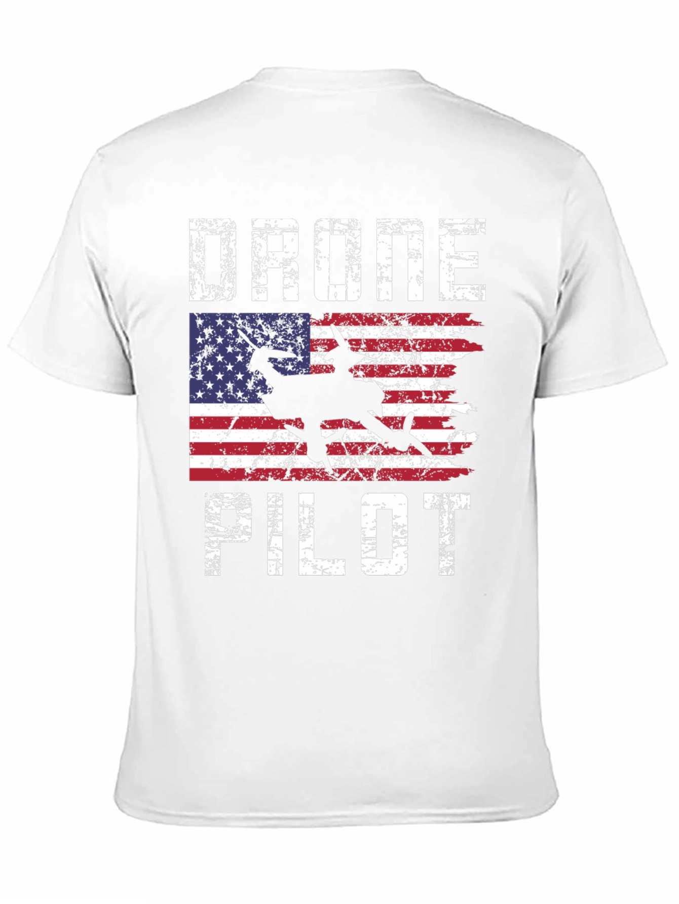 Drone Pilot American Flag Graphic T-Shirt