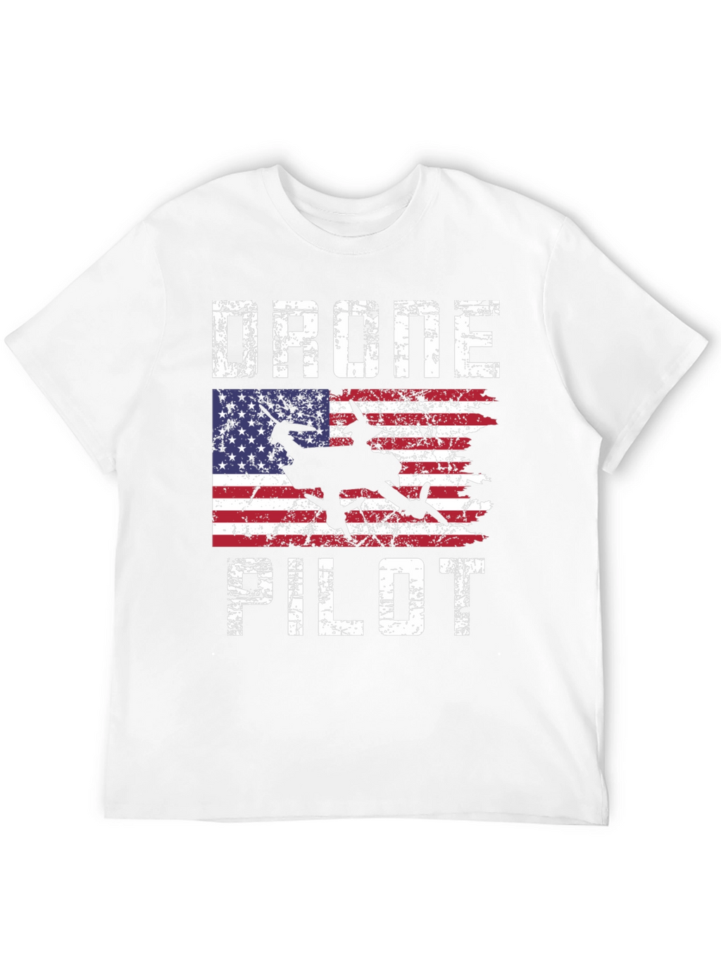 Drone Pilot American Flag Graphic T-Shirt