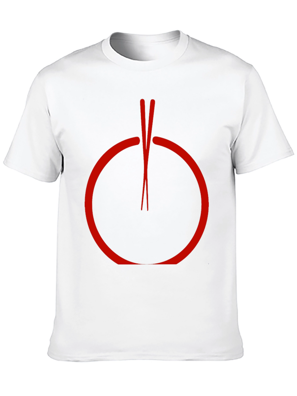 Red Circle Chopsticks Graphic Tee - Unique Style