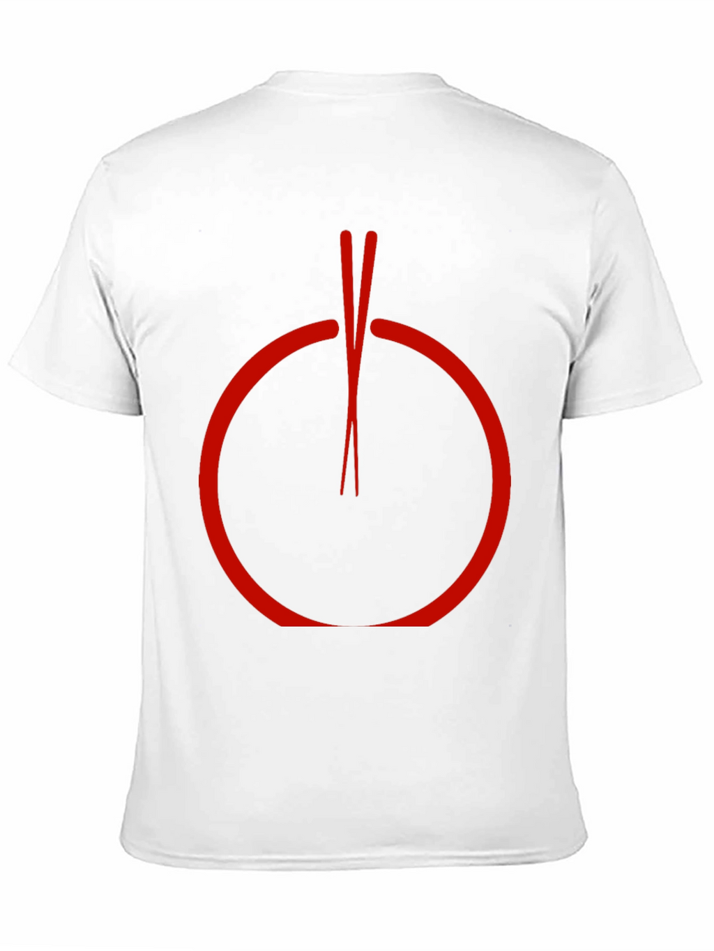 Red Circle Chopsticks Graphic Tee - Unique Style