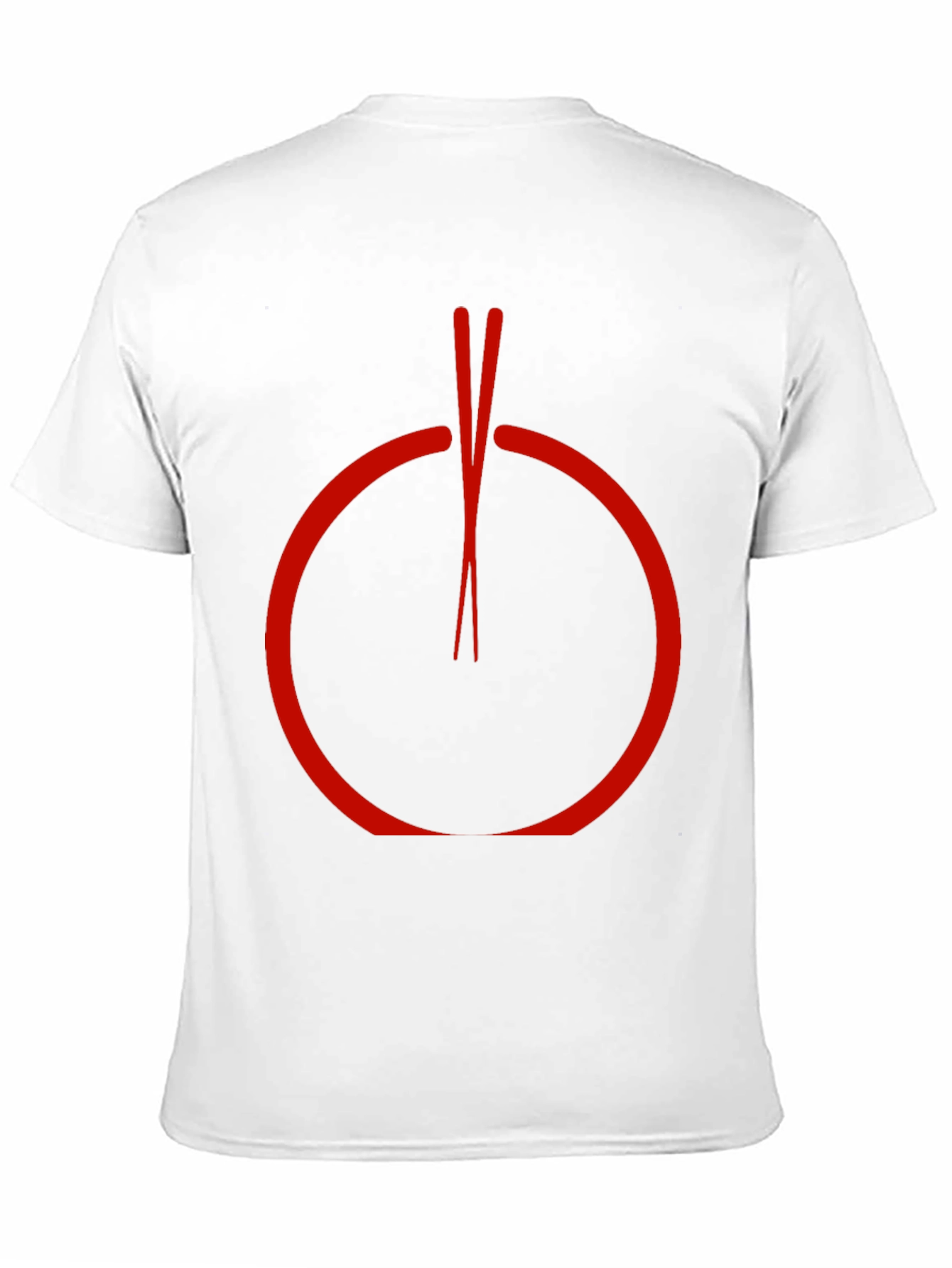 Red Circle Chopsticks Graphic Tee - Unique Style