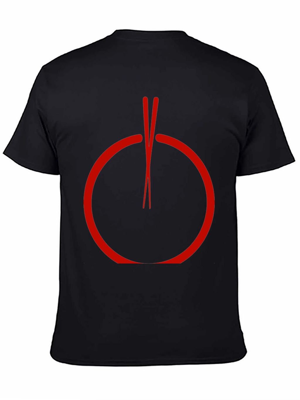 Red Circle Chopsticks Graphic Tee - Unique Style