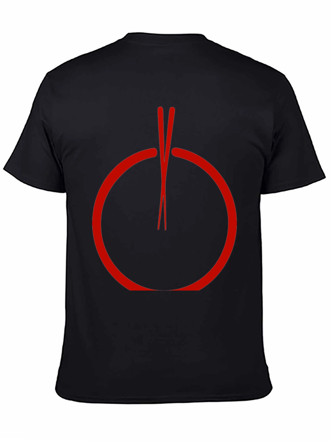 Red Circle Chopsticks Graphic Tee - Unique Style