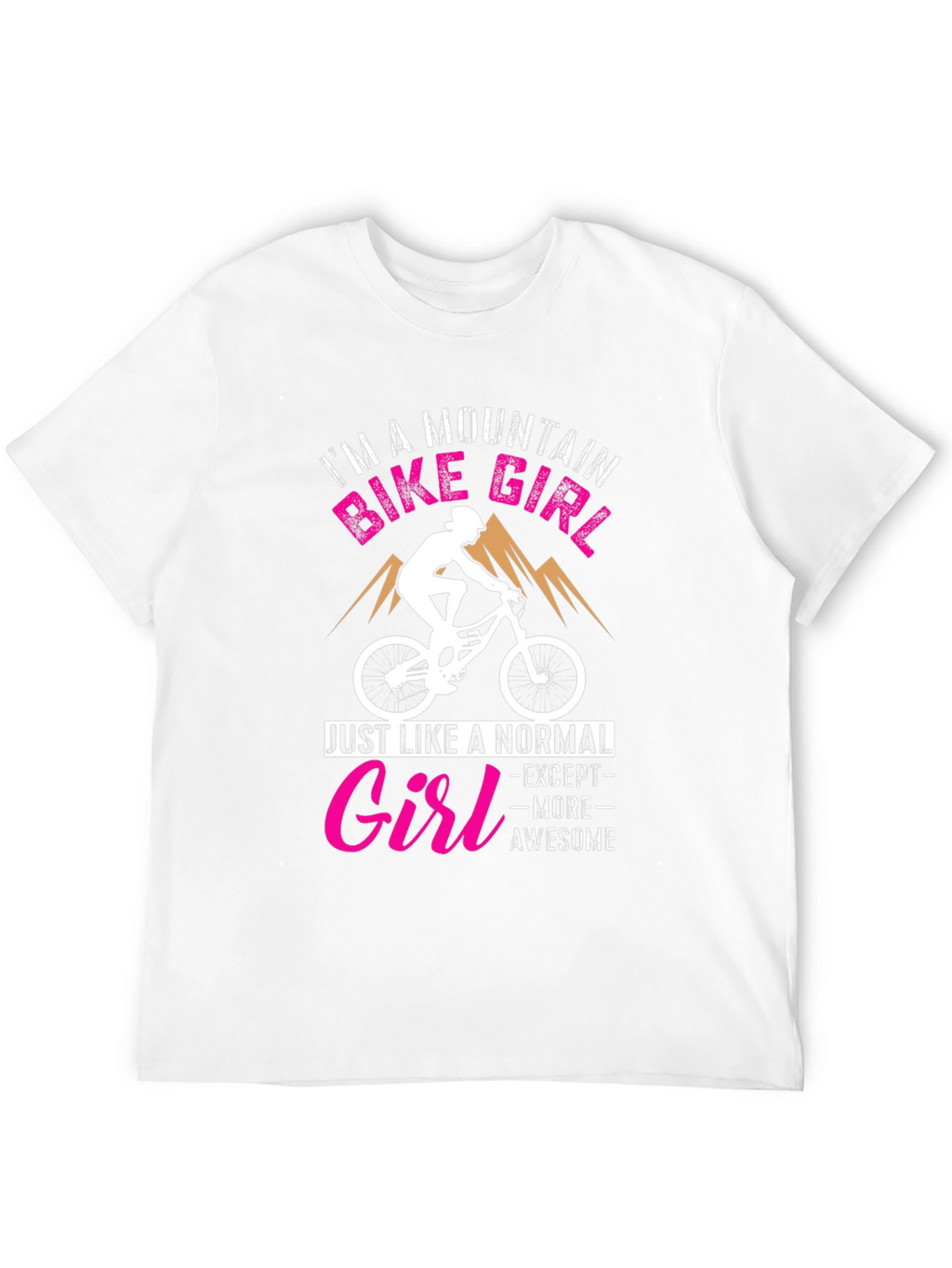 Mountain Bike Girl Graphic Tee - Awesome Biker Shirt