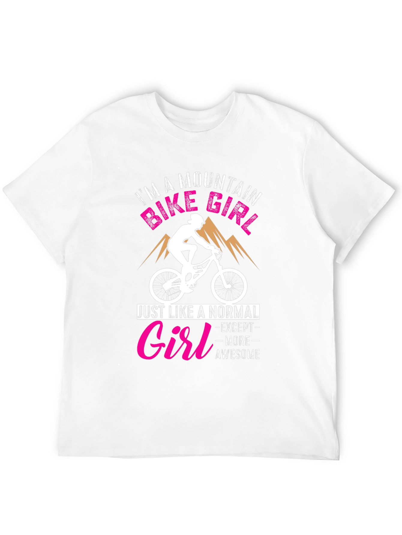 Mountain Bike Girl Graphic Tee - Awesome Biker Shirt