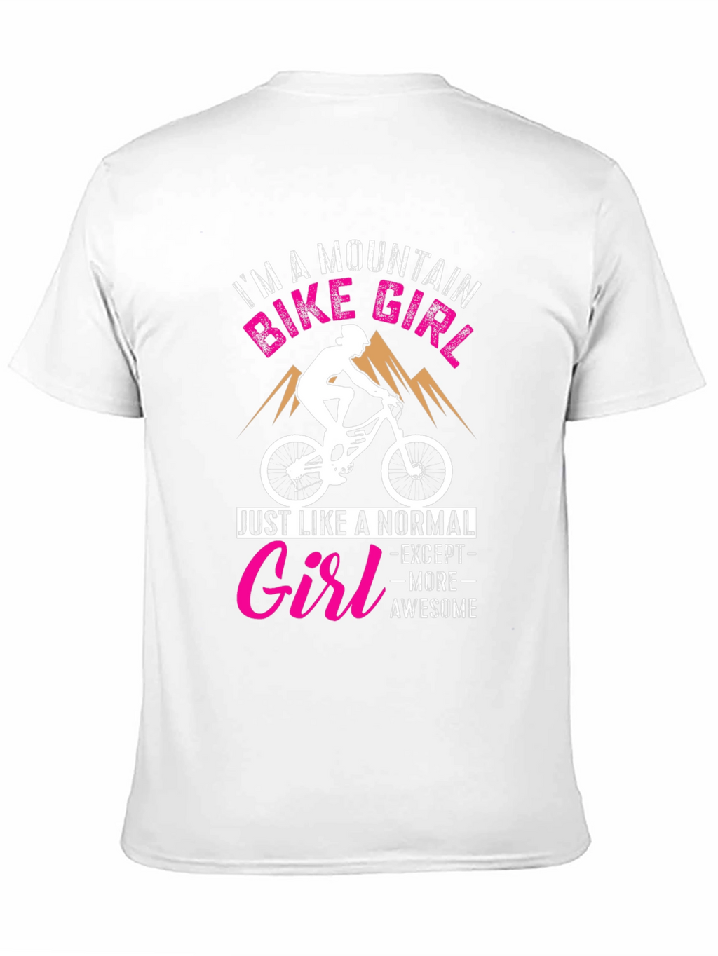 Mountain Bike Girl Graphic Tee - Awesome Biker Shirt