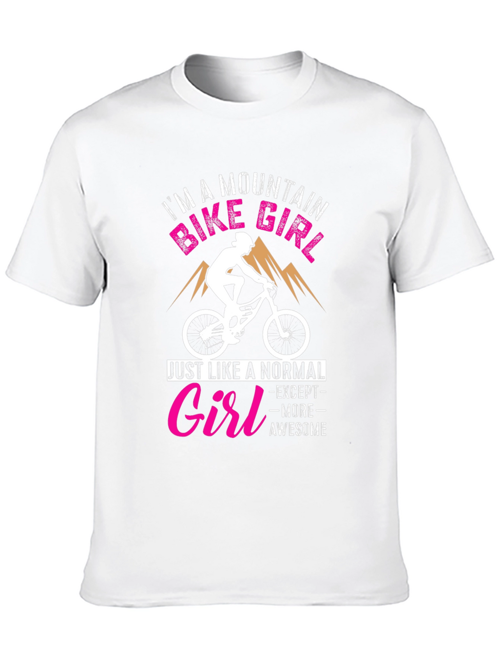 Mountain Bike Girl Graphic Tee - Awesome Biker Shirt